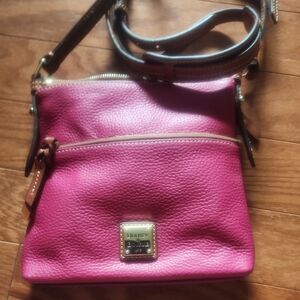 Dooney & Bourke Pink Pebbled Leather Crossbody Bag